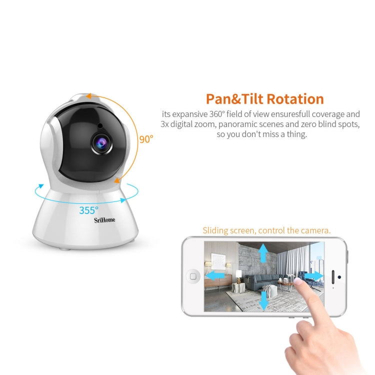 SriHome SH025 2.0 Million Pixels 1080P HD AI Auto-tracking IP Camera, Support Two Way Audio / Motion Tracking / Humanoid Detection / Night Vision / TF Card, AU Plug SriHome SH025 2.0 Million Pixels 1080P HD AI Auto-tracking IP Camera, Support Two Way Audio / Motion Tracking / Humanoid Detection / Night Vision / TF Card, AU Plug